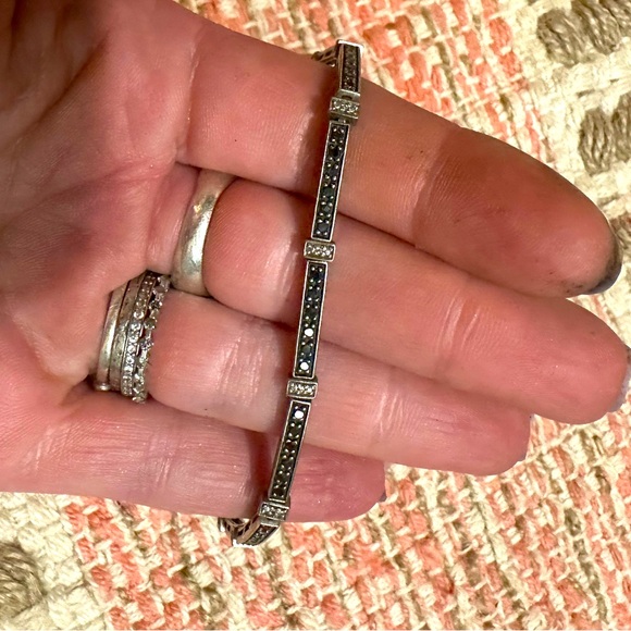 Kay Jewelers Jewelry - STERLING black DIAMOND bracelet
